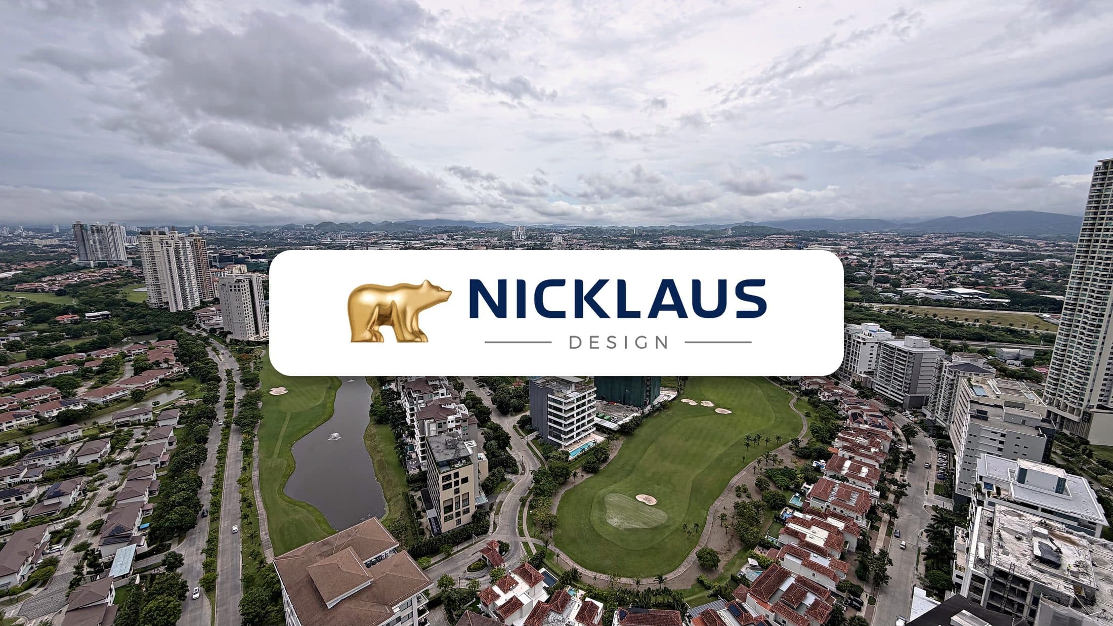 Aerial view of the Nicklaus Design golf course at Santa María Golf & Country Club, Panama