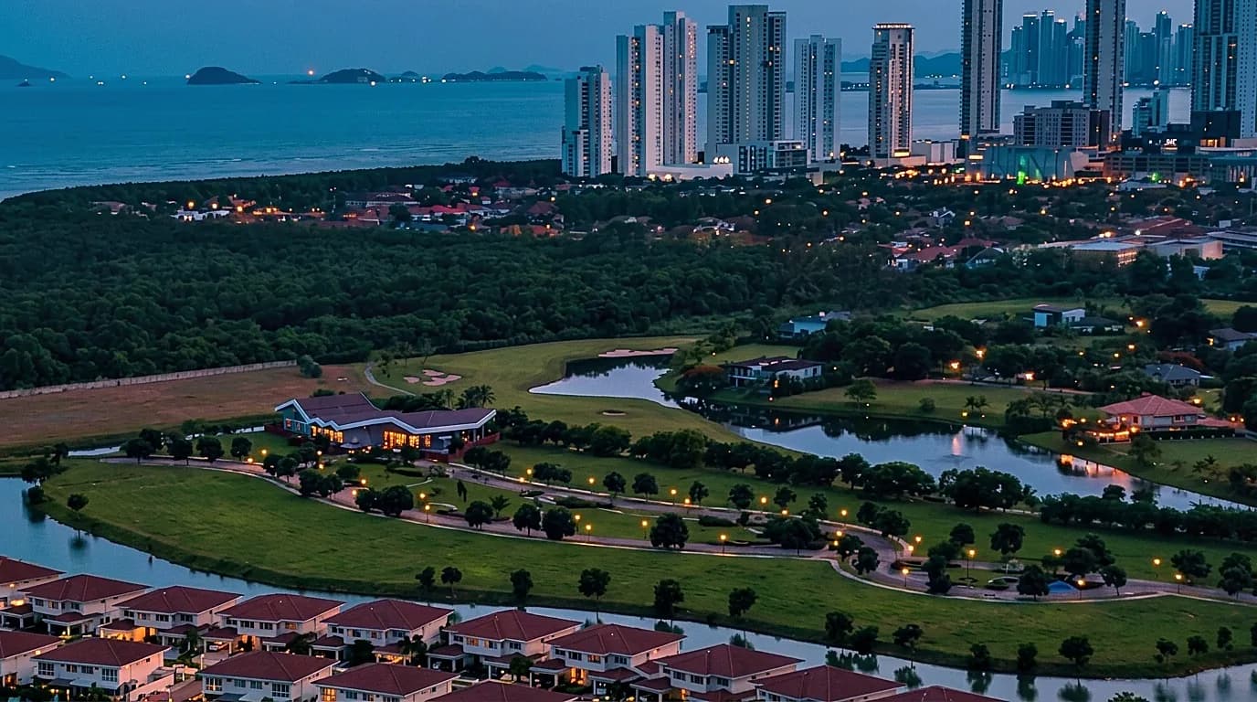 Peninsula Estates - 2,111 m² en Santa María Golf & Country Club, Panama - vista aérea al atardecer